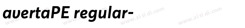 avertaPE regular字体转换